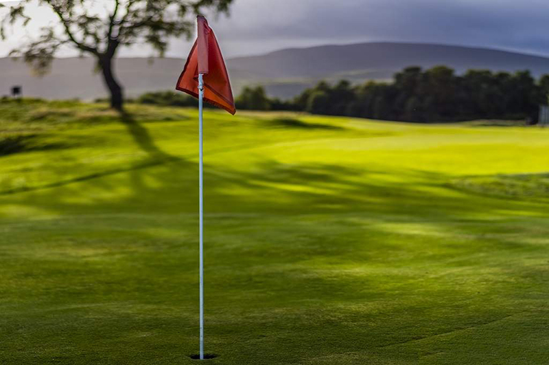 Golf,Flag,On,Spey,Valley,Championship,Golf,Course,In,Aviemore